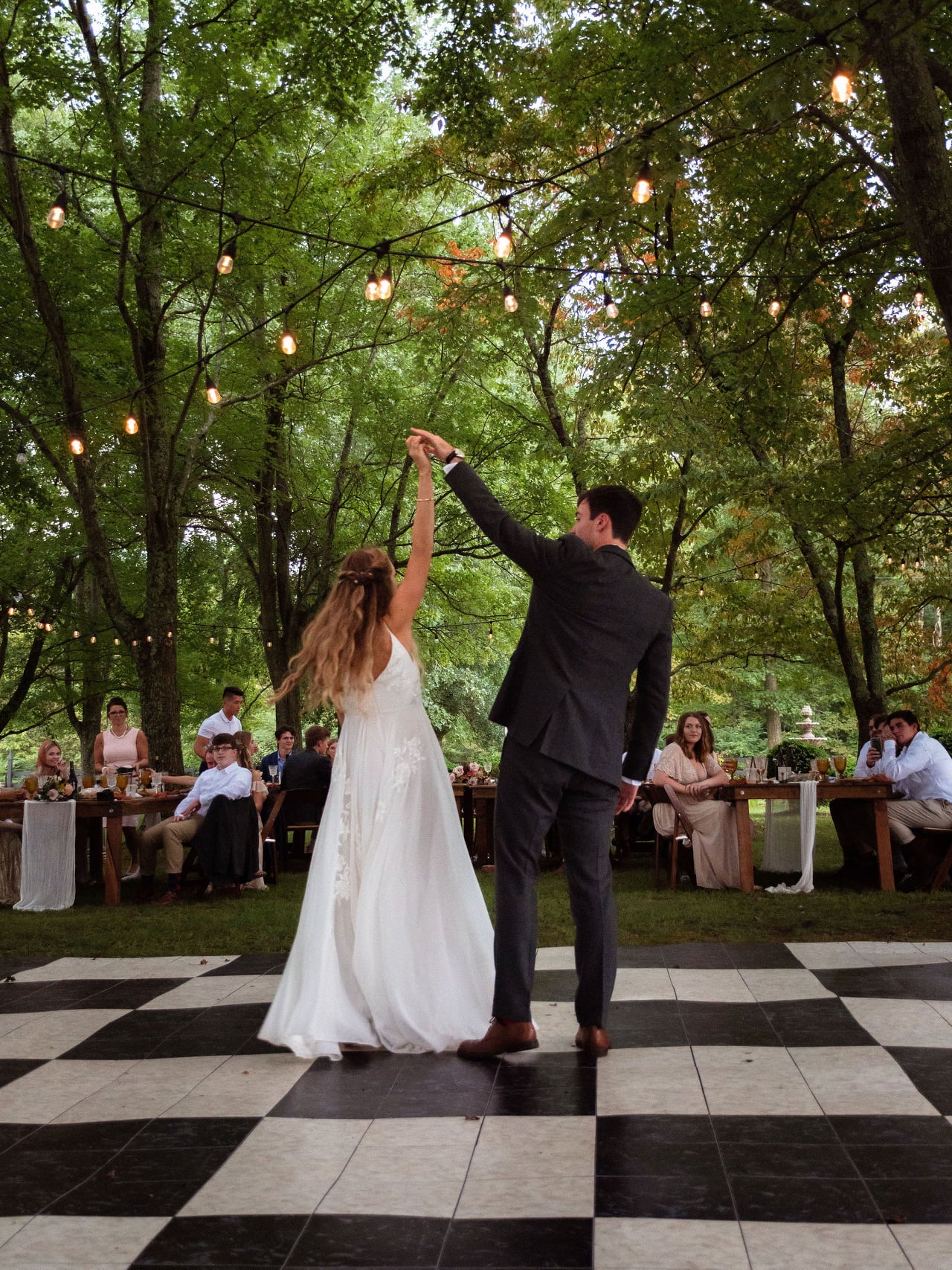 Luxury Black and White Marble Dance Floor