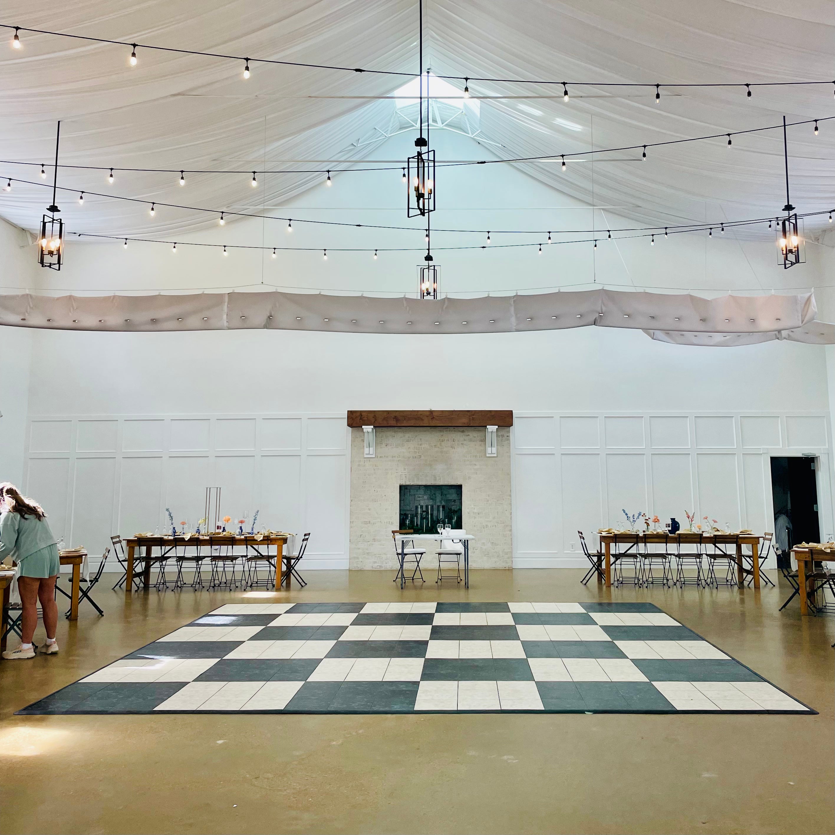 Luxury Black and White Marble Dance Floor